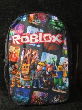 Roblox Kids' Character Print Backpack - Black Multicolor